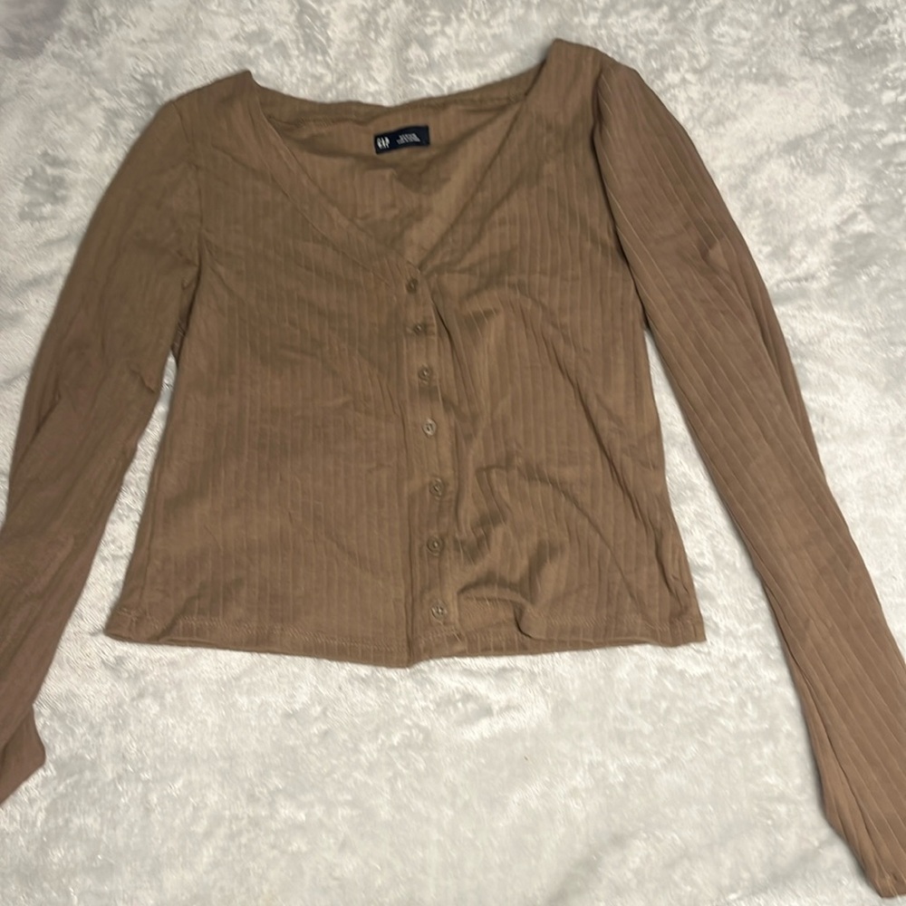 Tan ribbed cardigan